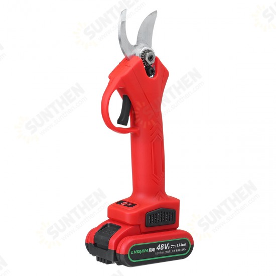 21V Electric Pruning Shears Rechargeable Garden Branches Scissors Cutter Tree Trimming Cutting Tool with 2 Battery