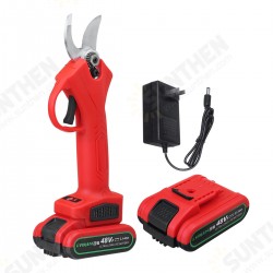 21V Electric Pruning Shears Rechargeable Garden Branches Scissors Cutter Tree Trimming Cutting Tool with 2 Battery 21V Electric Pruning Shears Rechargeable Garden Branches Scissors Cutter Tree Trimming Cutting Tool with 2 Battery