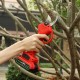 21V Electric Pruning Shears Rechargeable Garden Branches Scissors Cutter Tree Trimming Cutting Tool with 2 Battery