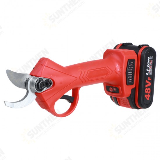 21V Electric Pruning Shears Rechargeable Garden Branches Scissors Cutter Tree Trimming Cutting Tool with 1 or 2 Battery