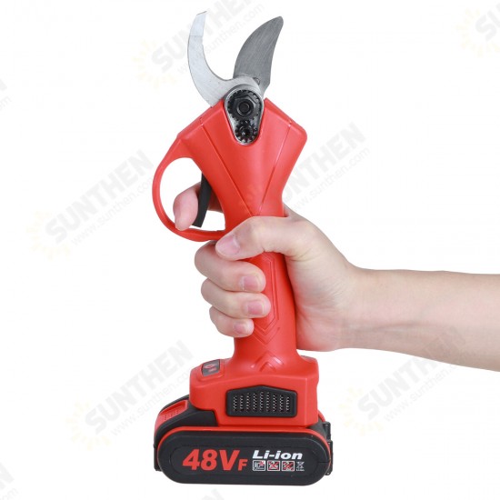 21V Electric Pruning Shears Rechargeable Garden Branches Scissors Cutter Tree Trimming Cutting Tool with 1 or 2 Battery