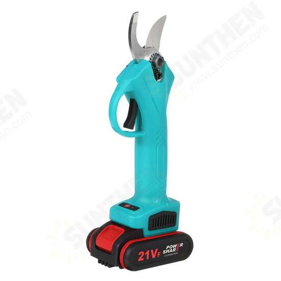 21V Wireless 25mm Rechargeable Electric Scissors Branch Pruning Shear Tree Cutting Tools W/ 1 Battery