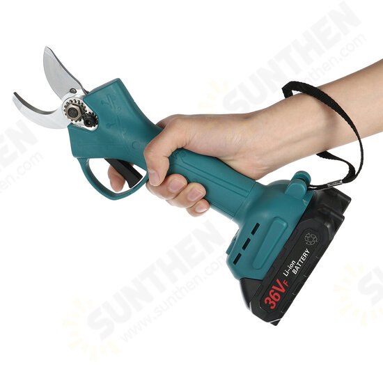 25/30mm Cordless Electric Branch Scissors Pruning Shears Cutter Tool Trimmer W/ 2pcs Battery