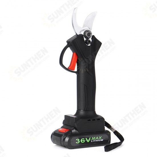 36V Cordless Electric Pruning Shears Tree Branches Cutter+2 Rechargeable Battery