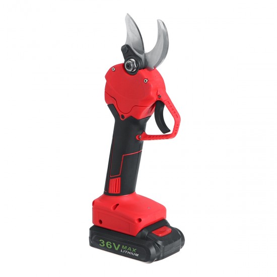 36V Cordless Electric Pruning Shears Tree Branches Cutter+2 Rechargeable Battery