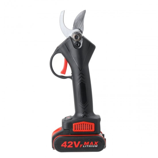 42VF Rechargeable Electric Pruning Shears Scissors Branch Cutter Garden Tool W/ 1 or 2 Li-ion Battery