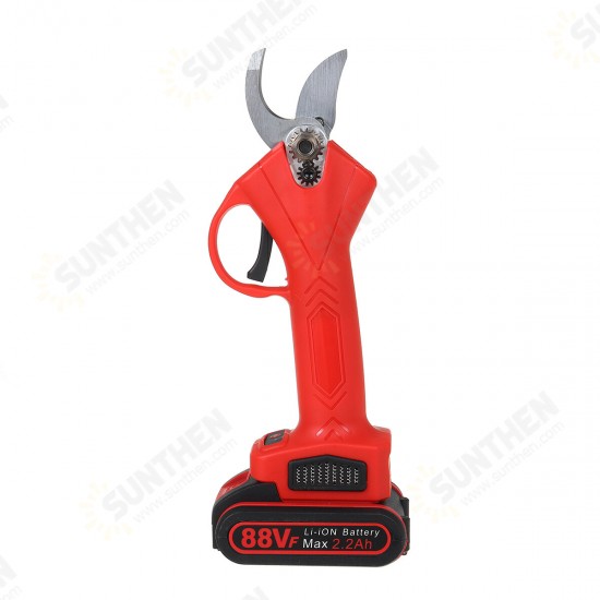 88VF Wireless 25mm Rechargeable Electric Scissors Branch Pruning Shear Tree Cutting Tools W/ 2 Battery