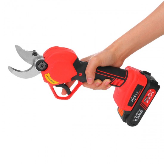 900W 21V Electric Pruning Shears Gardening Scissors Branches Cutter W/ 1/2pcs Battery