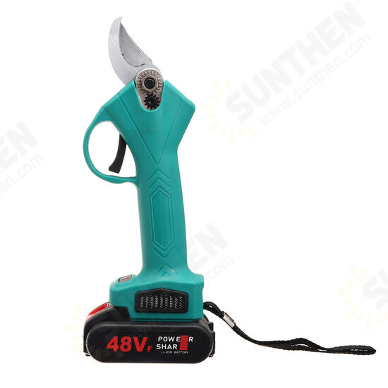 98VF 110-240V 30mm Cordless Electric Branch Scissors Pruning Shear Pruner Ratchet Cutter with 2 Battery