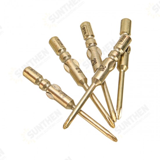 10Pcs 40mm Magnetic Screwdriver Bits Hex Cross Head PH0 PH1 PH2 Bit For Electric Screwdriver