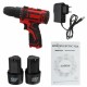 12V 300W 2 Speed Cordless Drill Driver 25+1 Torque 1350 RPM 10mm Electric Screwdriver W/ 1/2 Battery