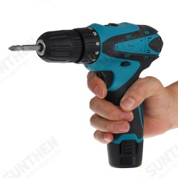 12V Cordless Electric Drill Screwdriver 2 Speeds Impact Drill Driver Set W/ 1/2 Battery & Plastic Box 12V Cordless Electric Drill Screwdriver 2 Speeds Impact Drill Driver Set W/ 1/2 Battery & Plastic Box