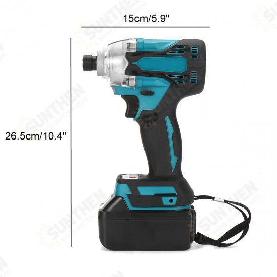 18V 1/4 inch Brushless Cordless Electric Screwdriver Driver Rechargeable W/ Battery