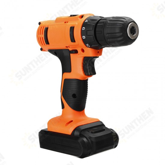 18V Electric Screwdriver Cordless Hammer Impact Power Drill Driver Rechargeable with 13Pcs Drill Bit