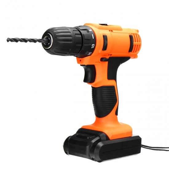 18V Electric Screwdriver Cordless Hammer Impact Power Drill Driver Rechargeable with 13Pcs Drill Bit