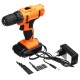 18V Electric Screwdriver Cordless Hammer Impact Power Drill Driver Rechargeable with 13Pcs Drill Bit