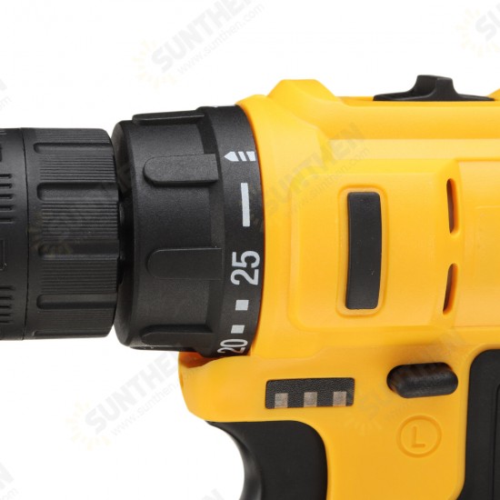 21V 520N.m Electric Drill Cordless Rechargeable Screwdriver Hammer Drill Set w/ Battery