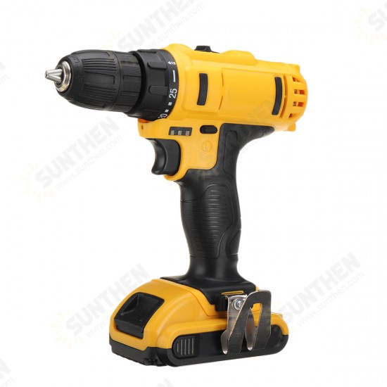 21V 520N.m Electric Drill Cordless Rechargeable Screwdriver Hammer Drill Set w/ Battery