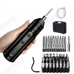 3.6V Mini Electric Screwdriver Set Smart Cordless Electrical Screwdrivers USB Rechargeable Handle with 10/33/45 Bit Set Drill 3.6V Mini Electric Screwdriver Set Smart Cordless Electrical Screwdrivers USB Rechargeable Handle with 10/33/45 Bit Set Drill
