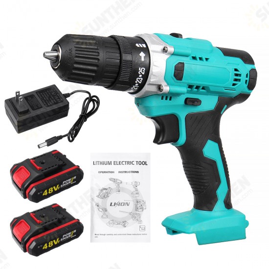 48vf 3 In 1 Multifunctional Cordless Drill Electric Torque Wrench Screwdriver Drill 3/8-Inch Chuck Cordless Impact Drill