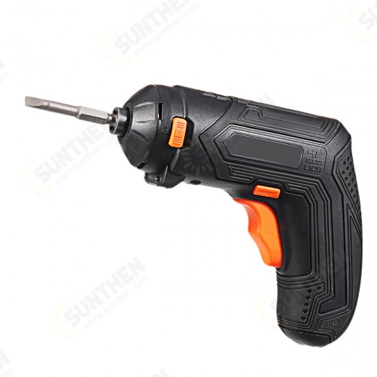 4V Cordless Electric Screwdriver Household USB Rechargeable Electric Drill Driver W/ LED Light