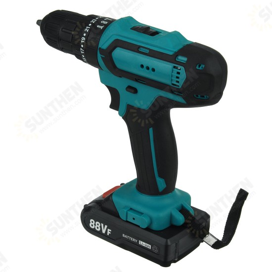 88VF Cordless Drill 3 IN 1 Electric Screwdriver Hammer Impact Drill 7500mAh 2-Speed