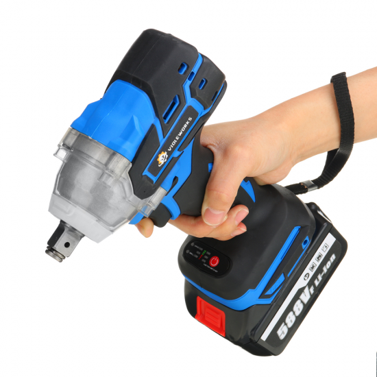 588VF 800NM 2 in 1 Electric Cordless Brushless Impact Wrench Driver Socket Screwdriver