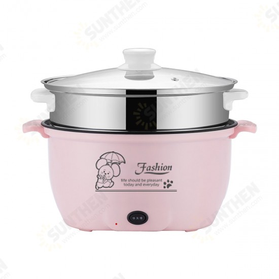 1.5L/3.0L Electric Cooking Non-stick Pan 800W/1000W Mini Electric Cooker With Lid 220V