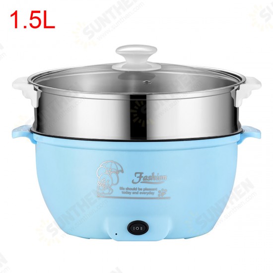 1.5L/3.0L Electric Cooking Non-stick Pan 800W/1000W Mini Electric Cooker With Lid 220V