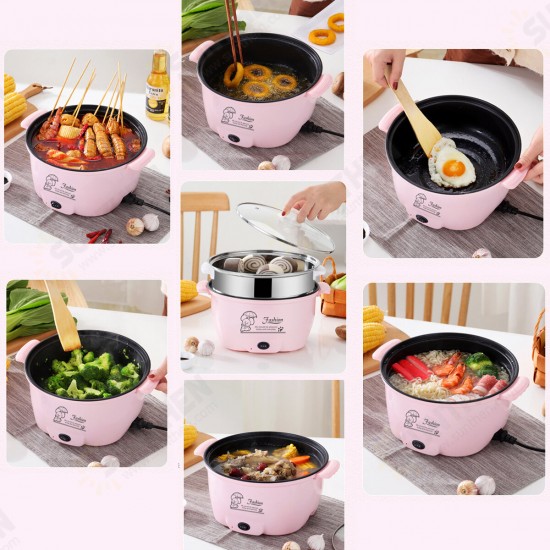 1.5L/3.0L Electric Cooking Non-stick Pan 800W/1000W Mini Electric Cooker With Lid 220V