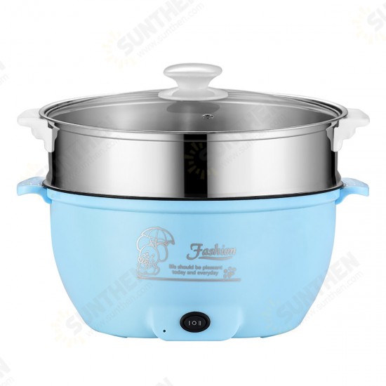 1.5L/3.0L Electric Cooking Non-stick Pan 800W/1000W Mini Electric Cooker With Lid 220V