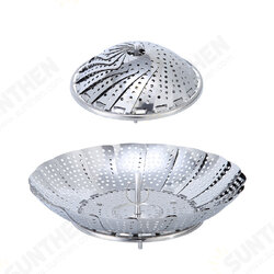 Stainless Steel Household Steamed Bun Steamer Folding Fruit Basket For Steaming Vegetables Hotel Egg Steamer Retractable Steaming Tray Stainless Steel Household Steamed Bun Steamer Folding Fruit Basket For Steaming Vegetables Hotel Egg Steamer Retractable Steaming Tray