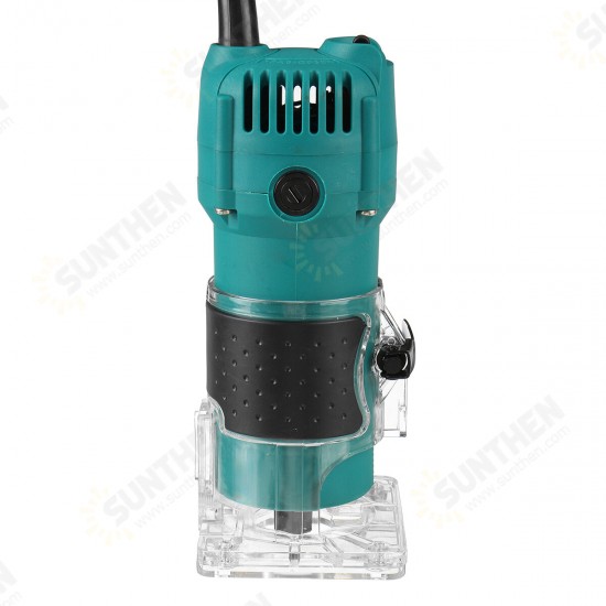 110V/220V 30000RPM Electric Hand Trimmer Router 6.35mm Wood Laminator Palm Joiners Working Cutting Tool