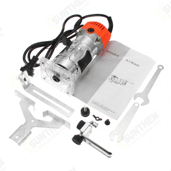 1200W 220V 6.35mm 1/4inch Electric Hand Trimmer Wood Laminate Palm Router Joiner Tool