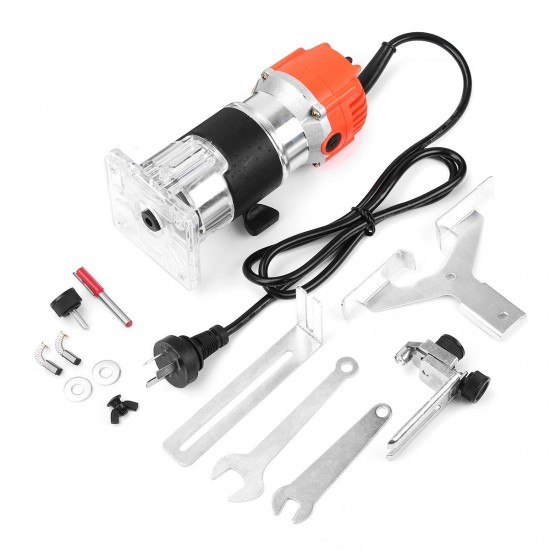 220V 680W 30000RPM Wood Corded Electric Hand Trimmer DIY Tool Router 6.35MM