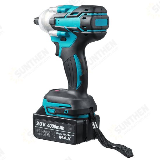 100-240V 20V 520N.m 4000RPM Brushless Electric Impact Wrench Cordless 1/2inch Power Tool For Makita Battery