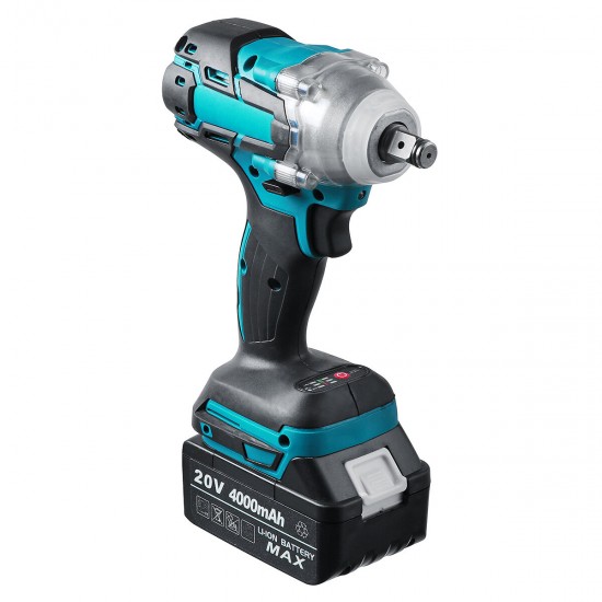 100-240V 20V 520N.m 4000RPM Brushless Electric Impact Wrench Cordless 1/2inch Power Tool For Makita Battery