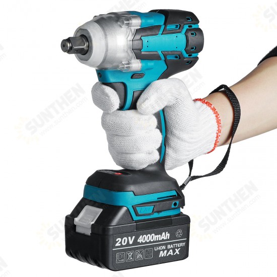 100-240V 20V 520N.m 4000RPM Brushless Electric Impact Wrench Cordless 1/2inch Power Tool For Makita Battery