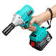 100-240V Li-ion Electric Wrench Brushless Impact Wrench Wood Work Power Tool with 2 Battery