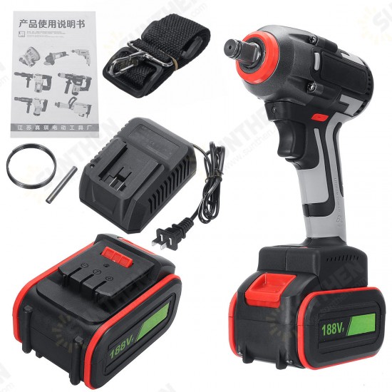 100-240V Torque 450NM Electric Impact Wrench Cordless Motor Brushless Rattle Driver