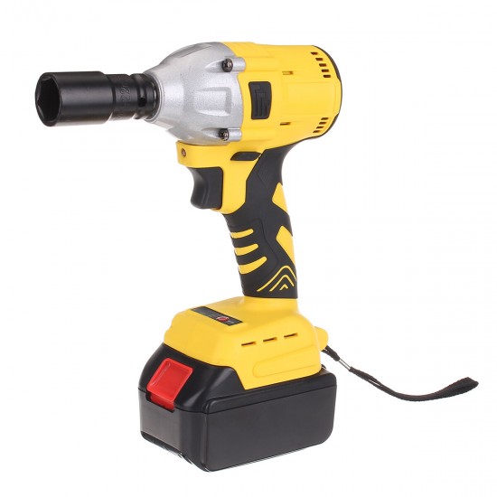 1/2inch Cordless Brushless Impact Wrench Brushless Motor Power Driver Electric Wrench with 2 Battery