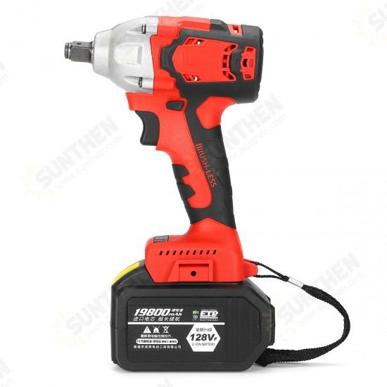 128VF 19800mah Electric Impact Wrench Brushless Cordless Drill Tool With Battery