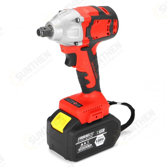 128VF 19800mah Electric Impact Wrench Brushless Cordless Drill Tool With Battery