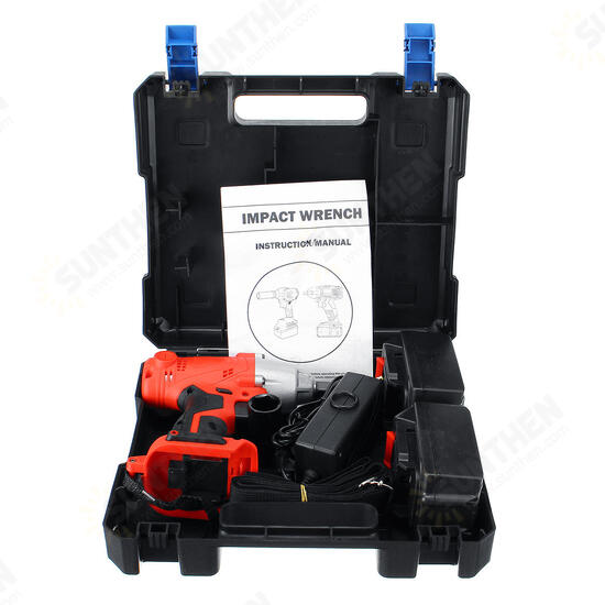 128VF/188VF Electric Wrench 350Nm High Torque Impact Wrench Cordless 1/2 Batteries 1 Charger