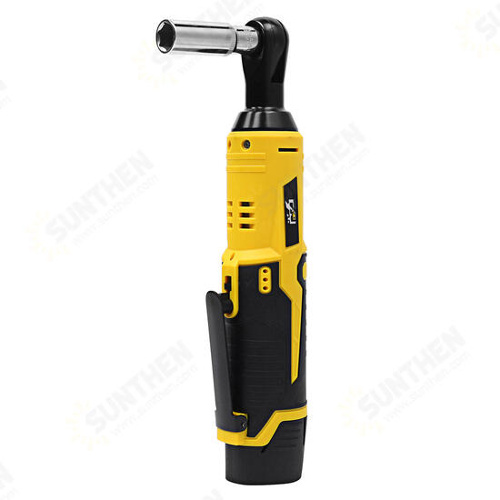 12V 35NM LED Cordless Electric Ratchet Wrench Rechargeable Right Angle Wrench Tools Li-ion Battery