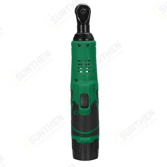 12V 4000mAh Electric Ratchet Wrench With LED Light 90° Angle Wrench Tool W/ 1/2pcs Battery