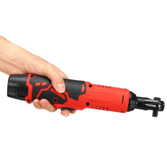 12V 4000mAh Electric Ratchet Wrench With LED Light 90° Angle Wrench Tool W/ 1/2pcs Battery
