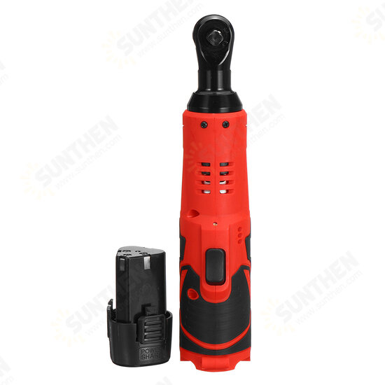 12V 4000mAh Electric Ratchet Wrench With LED Light 90° Angle Wrench Tool W/ 1/2pcs Battery