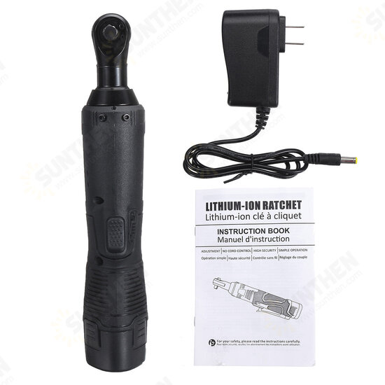 12V 65Nm 3/8inch Cordless Electric Ratchet Wrench Right Angle Wrench W/ 1 or 2 Battery 12V 65Nm 3/8inch Cordless Electric Ratchet Wrench Right Angle Wrench W/ 1 or 2 Battery