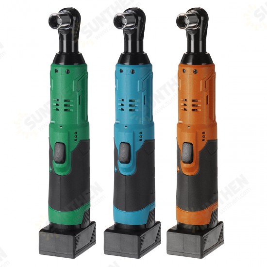 12V 65N.m 3/8inch Cordless Electric Ratchet Wrench Tool LED Electric Wrench W/ 2pcs Battery